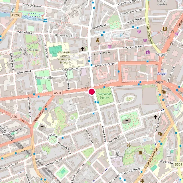 Map showing the Host Staffing office